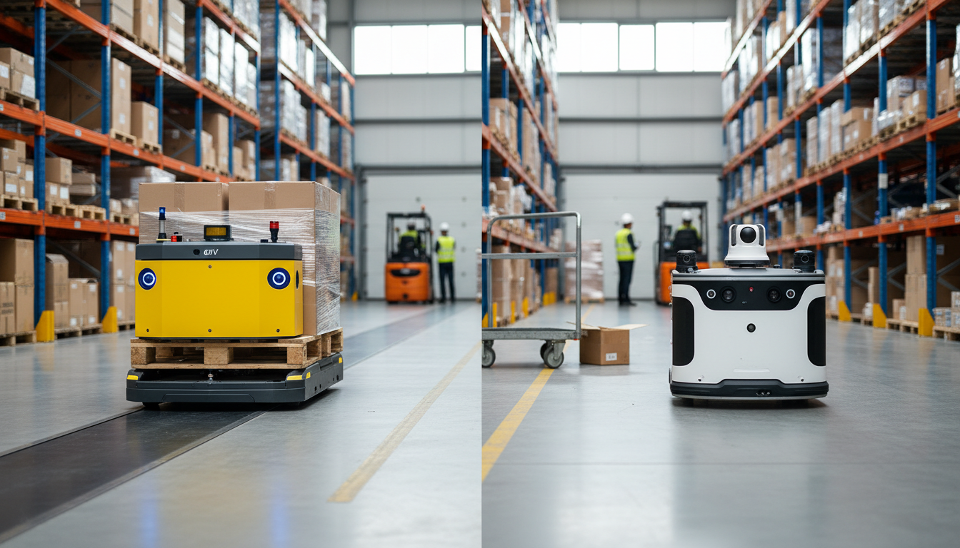 AGV vs AMR : quel robot mobile pour votre entrepôt ?