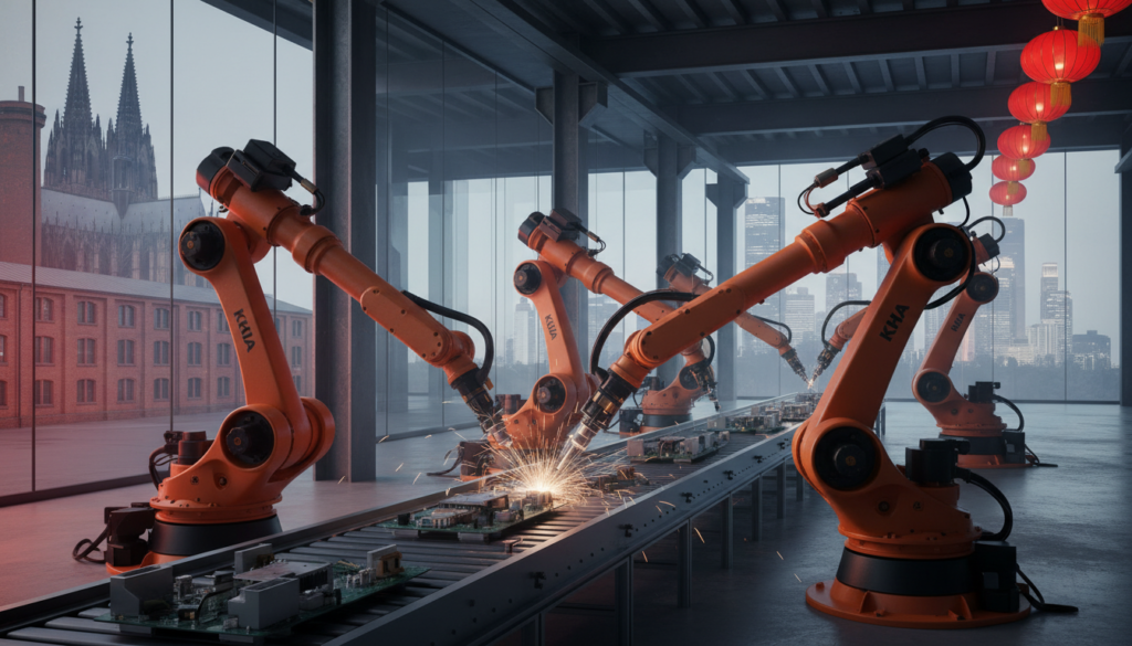 découvrez l'histoire fascinante de kuka, le leader allemand de la robotique industrielle, et son passage sous pavillon chinois, une alliance stratégique qui redéfinit l'industrie.