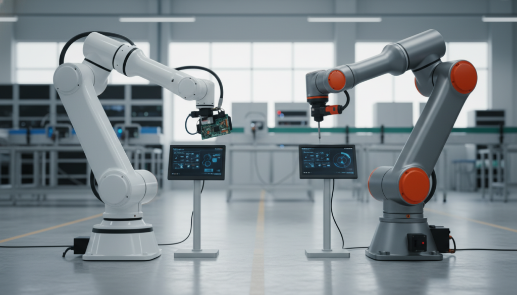 découvrez la comparaison détaillée entre universal robots et doosan, deux leaders des cobots, pour choisir le robot collaboratif adapté à vos besoins industriels.