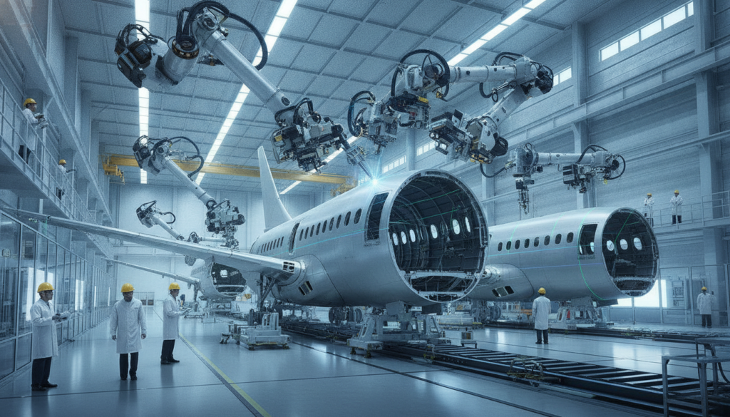 découvrez comment les robots révolutionnent l'industrie aéronautique en assemblant les avions avec précision et efficacité, optimisant ainsi la production et la sécurité.