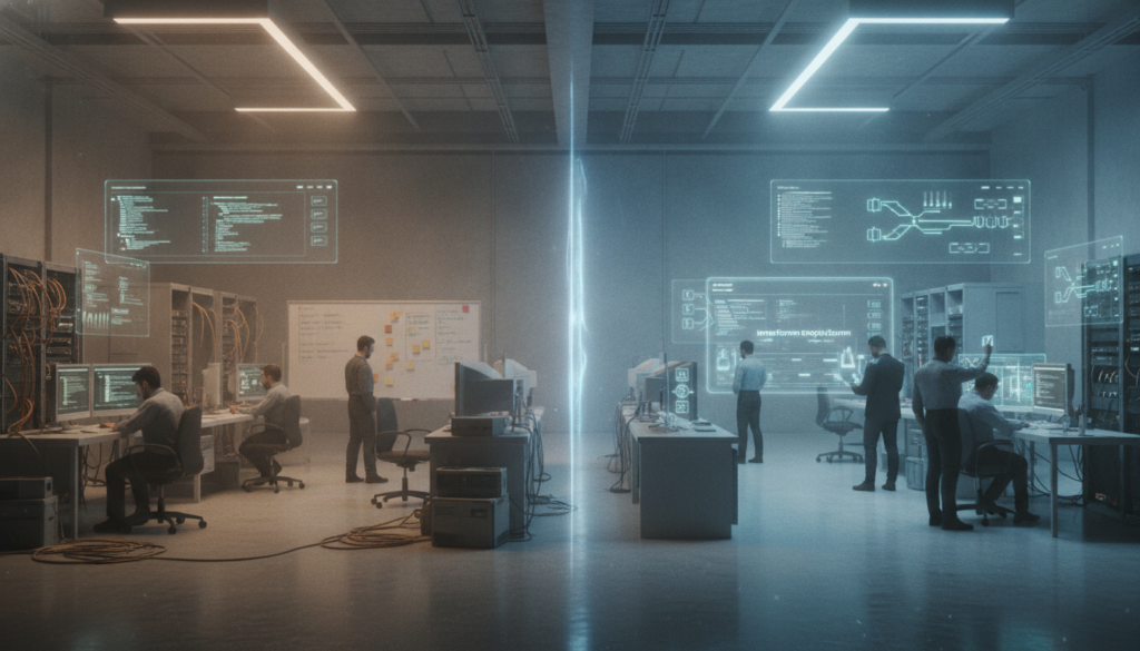 découvrez pourquoi l'approche devops évolue vers le platform engineering, une nouvelle méthode pour optimiser le développement et les opérations informatiques.