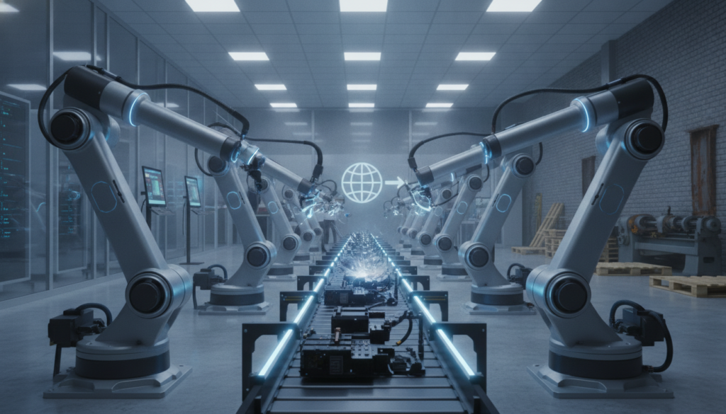 découvrez comment le reshoring industriel est facilité par l'automatisation robotique, permettant aux entreprises de rapatrier leurs usines pour une production locale plus efficace et compétitive.
